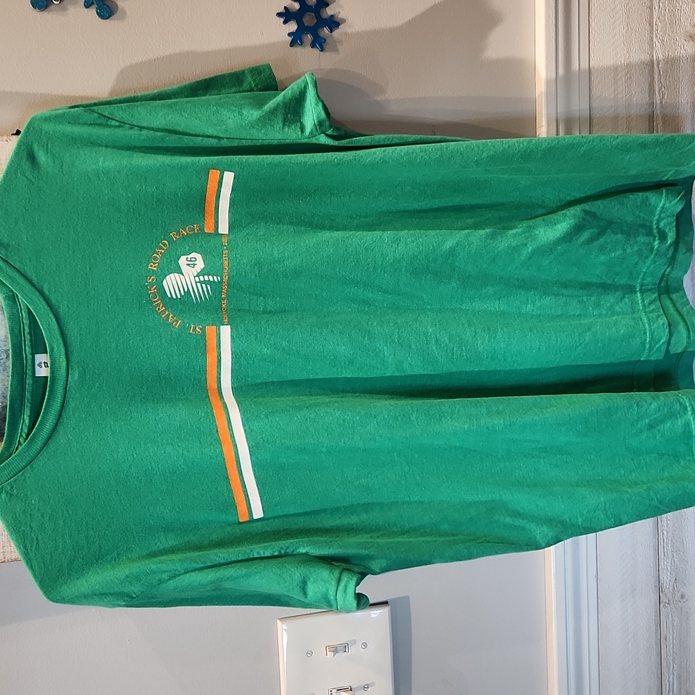 EUC 2023 Tultex St. Patrick's Day Road Race #46 Holyoke MA Men's sz L tshirt